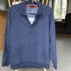 LLBean Men’s Quarter Zip Pullover Sweatshirt Heathered Blue.Size Medium,Regular